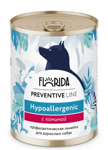 Florida Preventive Line консервы Hypoallergenic для собак "Гипоаллергенный" с кониной 340 г
