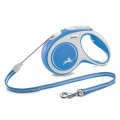 Рулетка Flexi NEW LINE Comfort M (до 20 кг) трос 5 м серый/голубой