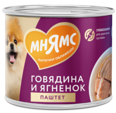Влажный корм Мнямс Паштет из говядины и ягненка для собак всех пород «ЗДОРОВЫЕ СУСТАВЫ» 200 г