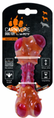 Игрушка для собак Карнивор кость, вкус бекона, красная 13.5 x 5.7 x 4.9