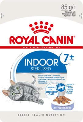 Влажный корм для стерилизованных кошек Royal Canin Indoor Sterilised 7+ Years Jelly кусочки в желе 7-12 лет 85 г