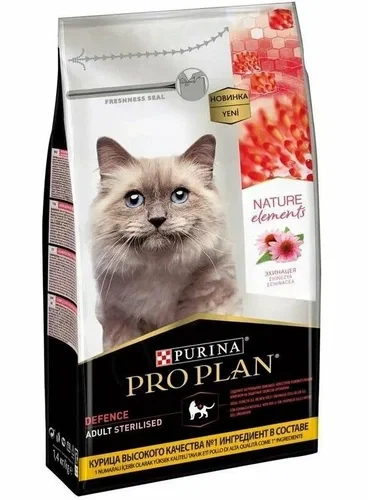Корм для кошек PRO PLAN Nature Elements Sterilised Defence для стерилизованных кошек, для поддержания иммунитета, с курицей