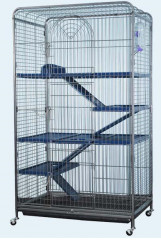 Клетка №801 для шиншилл, кошек на колес. 4-х эт. 79*52*140