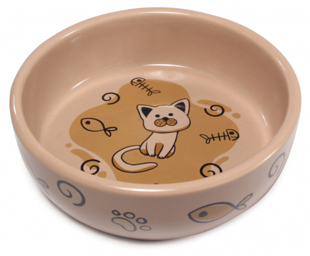 Миска керамическая "Кошечка", 0,35л, Triol