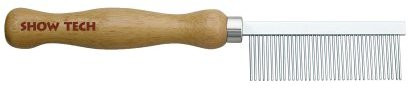 SHOW TECH Wooden Comb расческа для шерсти средней жесткости 18 см, с зубчиками 2,2 см, частота 1,5 м