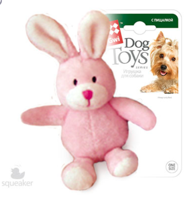 75119 Игрушка для собак Заяц с пищалкой 11см, серия PLUSH FRIENDZ
