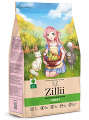 Корм ZILLII Sensitive Digestion Сухой корм для взрослых кошек с чувствительным пищеварением Индейка
