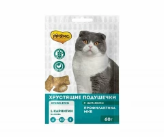 Мнямс хрустящие подушечки для стерилизованных кошек с цыпленком и клюквой "Профилактика МКБ" NEW 60 г