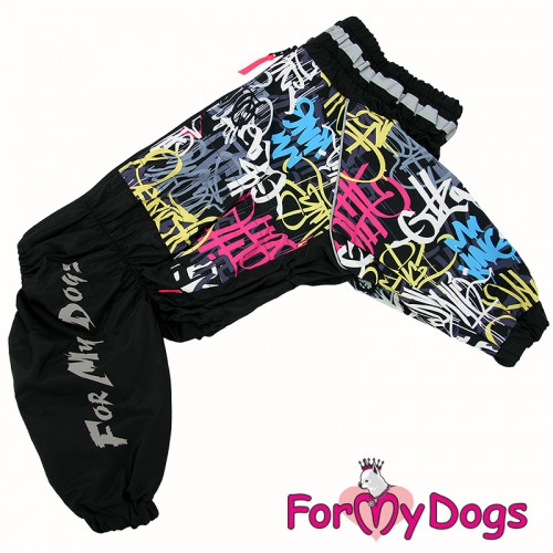 ForMyDogs Комбинезон ДОЖДЕВИК для собак черный для мальчиков В2 45*75 см