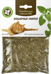 Лакомство Деревенские лакомства для кошек, кошачья мята, 15 г