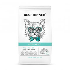 Корм для кошек Best Dinner Adult Cat Lamb & Blueberry для кошек склонных к аллергии. Говядина и Яблоко 400 г