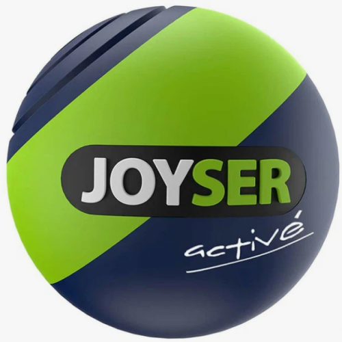 Игрушка для собак JOYSER Active Резиновый мяч с пищалкой M зеленый, 6,3 см