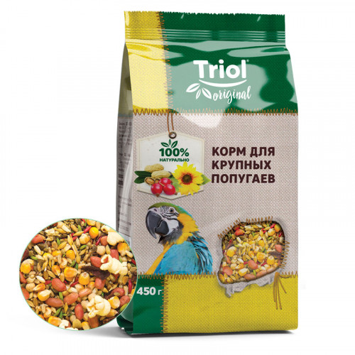 Корм Triol Original для крупных попугаев, 450г