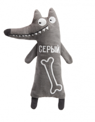 Игрушка для собак мягкая "Волк серый", 150мм/190мм, Triol