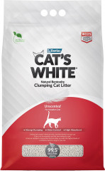 Наполнитель Cat's White Natural Unscented для кошек, комкующийся, без ароматизатора, 5 л, 4,3 кг