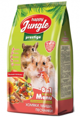 Корм Happy Jungle (Экопром) Prestige 8 в 1 Daily Menu для хомяков, мышей и песчанок, 500 г