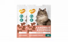 Лакомство Мнямс для кошек и котят "кусочки" из лосося 35 г