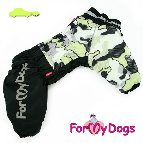 ForMyDogs Комбинезон ТЕПЛЫЙ черно-желтый камуфляж для мальчиков B1 40*70см