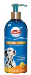 Шампунь-кондиционер Cliny "Питание и блеск", для короткошерстных собак, 300 мл