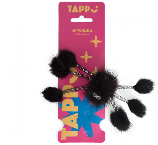 Tappi игрушка паук "Раш", из натурального меха норки