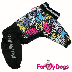 ForMyDogs Комбинезон ДОЖДЕВИК для собак черный для мальчиков В3 40*70 см