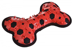 Pet Star Игрушка Косточка для собак, с пищалкой, термопластичная резина, 24х14 см