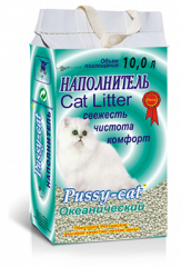 Наполнитель Pussy-Cat впитывающий Pussy-Cat "Океанический" 10 л