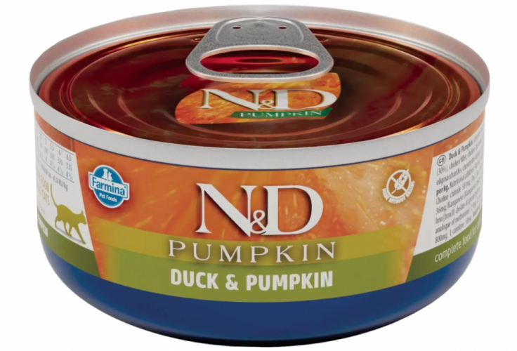 Корм Farmina N&D PUMPKIN Duck & Pumpkin (консерв.) для кошек, утка с тыквой 70 г