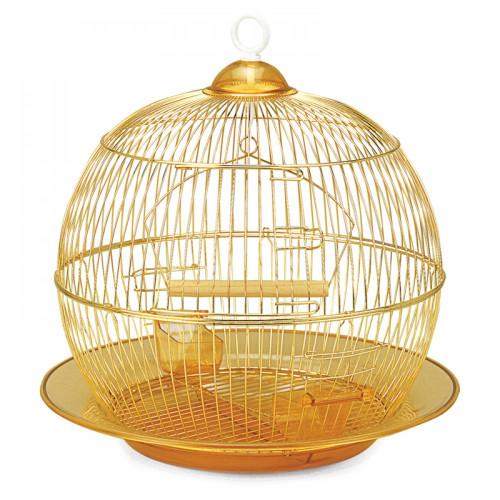 Клетка 350G для птиц, золото, d350*330мм Триол