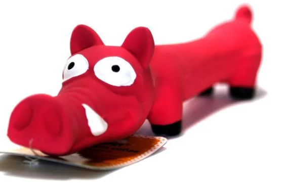 Homepet для собак Игрушка латексная Долговязый кабанчик, с пищалкой 31 см