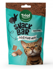 Лакомство для кошек "Мини-подушечки с начинкой из кролика", 30г, серия SNACK BAR, Triol