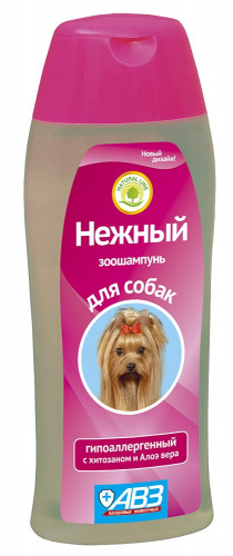 Шампунь'Нежный', гипоалергенный для собак с хитозаном и алоэ Вера, 270 мл