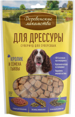 Лакомство Деревенские лакомства Суперфуд для собак, кролик и семена тыквы, 90 г