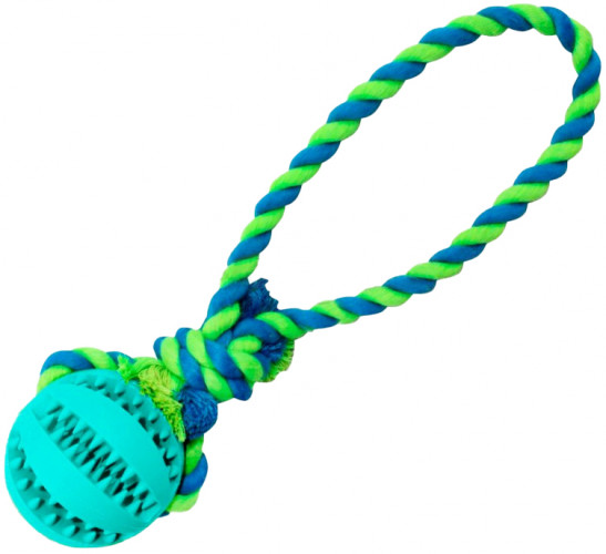 Homepet DENTAL игрушка для собак, мяч на канате, 5х30 см