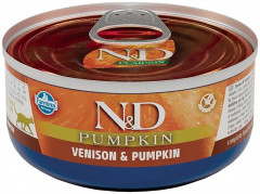 Корм Farmina N&D PUMPKIN Venison & Pumpkin (консерв.) для кошек, оленина с тыквой, 70 г