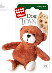 Игрушка для собак Мишка с пищалкой 9см, серия PLUSH FRIENDZ