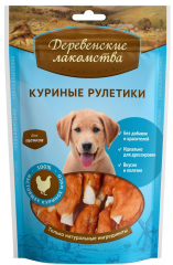 Лакомство для щенков Деревенские лакомства Куриные рулетики, 90 г