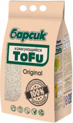 Наполнитель Барсик ТОФУ ОРИГИНАЛ без запаха для кошек, 4,54 л, 2,3 кг