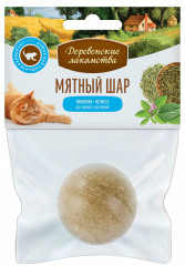 Лакомство для кошек Деревенские лакомства игрушка-шар:лимонник + мелисса
