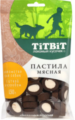 Лакомство TiTBiT для собак, пастила мясная, с уткой и кэробом, 130 г