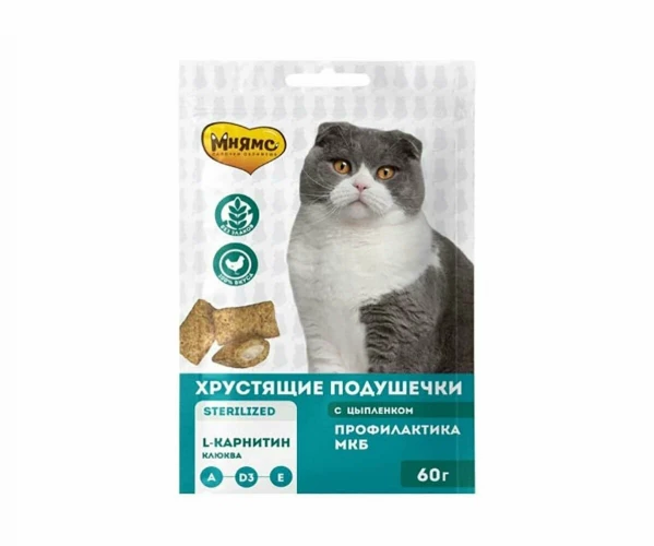 Лакомство для кошек Мнямс лакомые палочки для Стерилизованныхс цыпленком и индейкой 5г 3шт