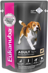 Eukanuba Dog влажный корм для взрослых собак с ягненком в соусе 100 гр.