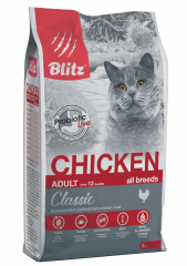 Корм сухой для кошек Blitz For Adult Cats Chicken с курицей