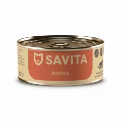 Корм Savita (консерв.) для кошек и котят, лосось, 100 г