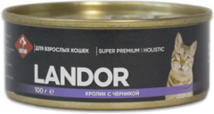 LANDOR кролик с черникой: паштет 100гр
