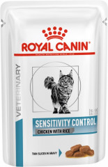 Влажный корм для кошек ROYAL CANIN Veterinary Diet Sensitivity Control при пищевой аллергии кусочки в желе курица 85г