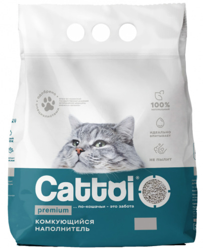 Наполнитель Cattoi Premium для кошек, комкующийся, 7 л, 3 кг