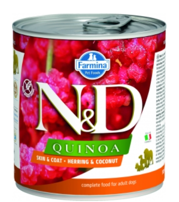Корм Farmina N&D QUINOA Herring & Coconut (консерв.) для собак, сельдь с кокосом, 285 г