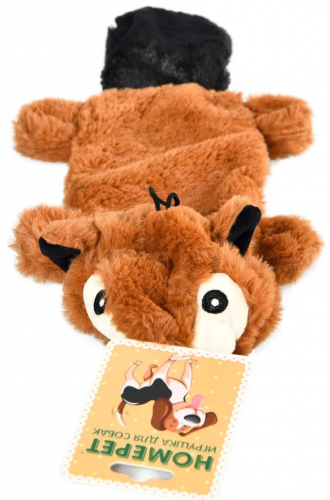 Homepet для собак Игрушка Бобер с пищалкой и шуршащим эффектом, плюш, 39 х 17 см
