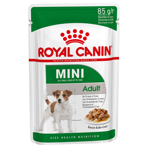 Royal Canin Mini Adult - влажный корм для собак мелких размеров с 10 месяцев в соусе (пауч)